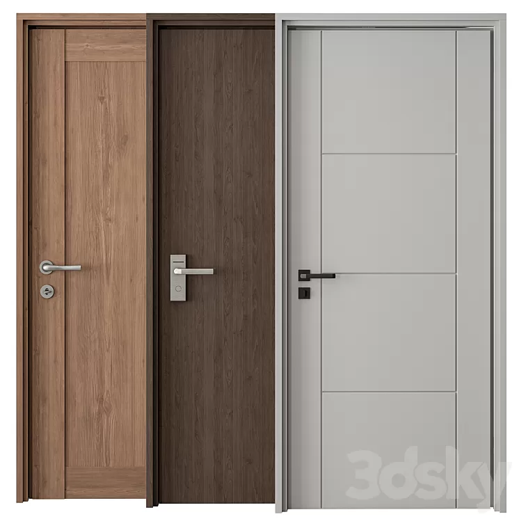 Doors Set 57 3D Model Free
