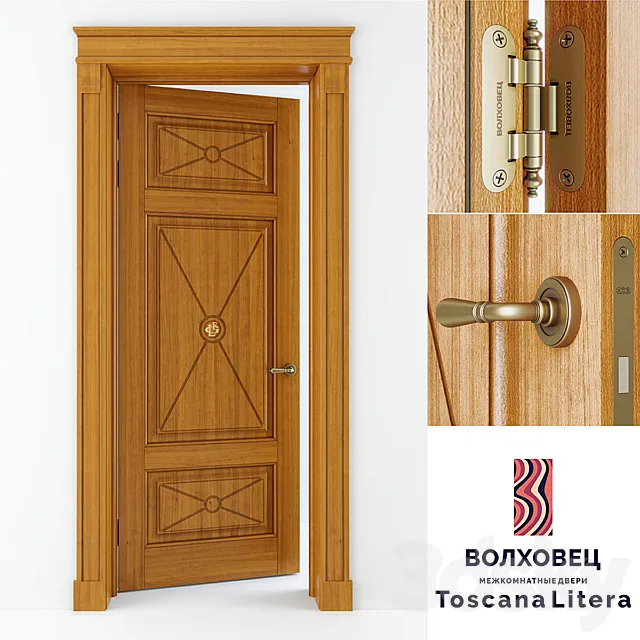 Doors Volhovets Toscana Litera 3DModel