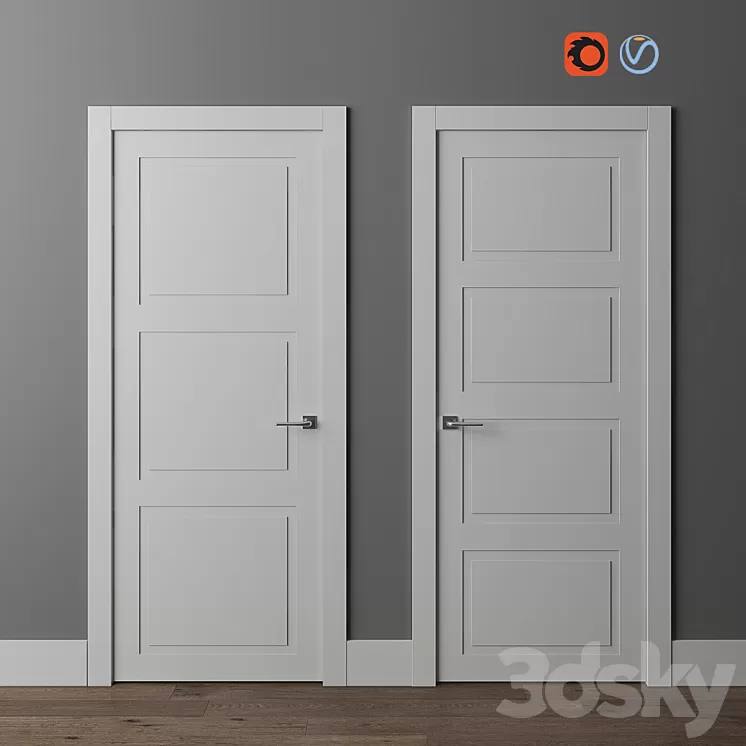 Doors Volkhovets Neo Classic 8003 8004 3D Model