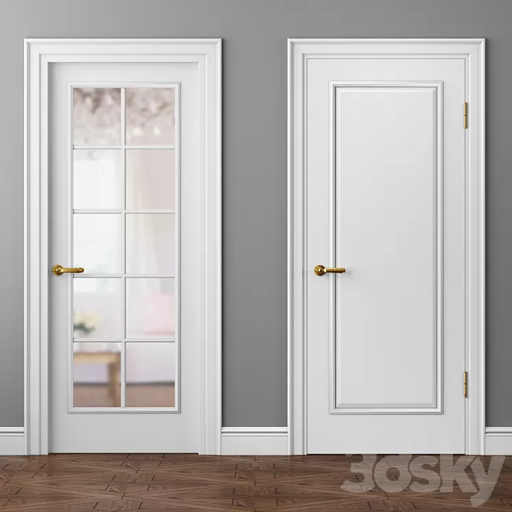 Doors Volkhovets Paris 8101 and 8102 3D Model