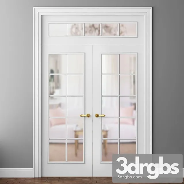 Doors volkhovets paris 8101 and 8102 double doors 3D Model Free