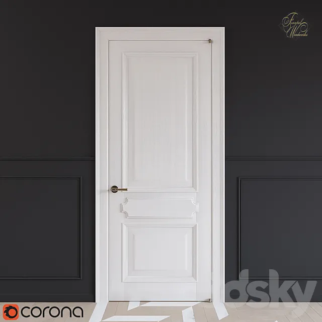 Doors_White_Classic 3D Model