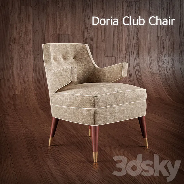 Doria Club Chair 3D Model