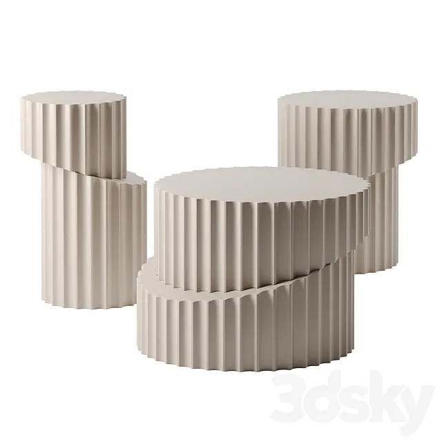 DORIC coffee tables by Roche Bobois 3D Model
