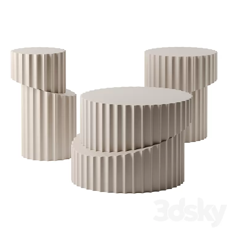 DORIC coffee tables by Roche Bobois 3D Model Free