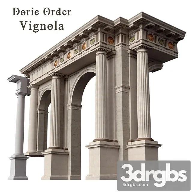 Doric Order Vignola Column 3D Model Free
