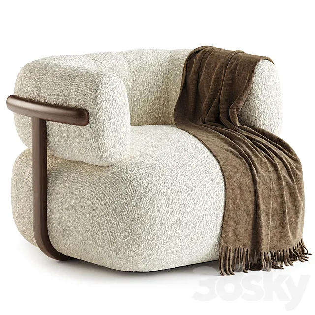 Doss Swivel Chair Altro Snow 3D Model