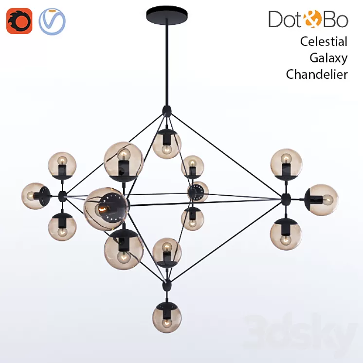Dot & Bo Celestial Galaxy Chandelier 3D Model