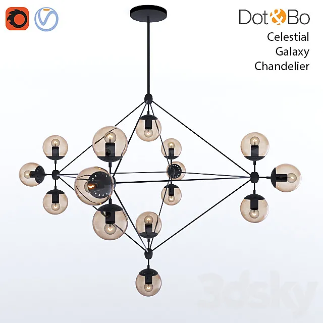 Dot & Bo Celestial Galaxy Chandelier 3DModel