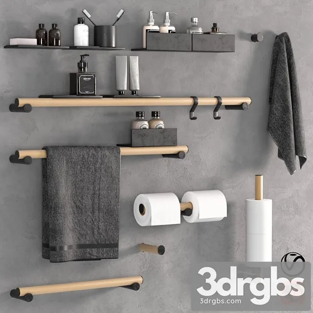 Dot Line Bathroom Accessories by Agape 3D Model Free