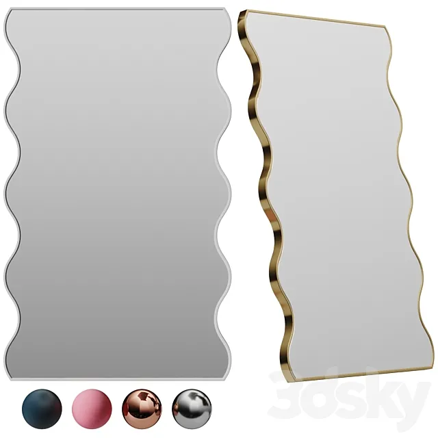 Dot Wavey Mirror by West Mirrors Free Download