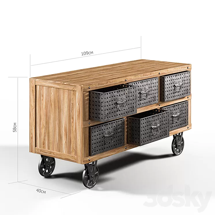 Dot&Bo Grover Cabinet 3D Model