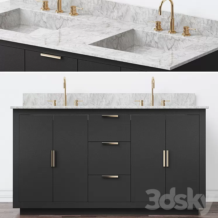 Double Bathroom Vanity Set See More by Avanity 3D Model