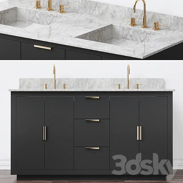 Double Bathroom Vanity Set See More by Avanity 3DModel
