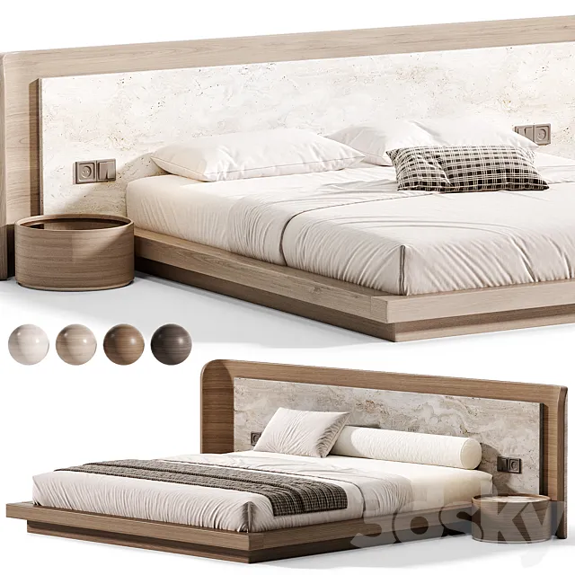 Double bed 04 Free Download