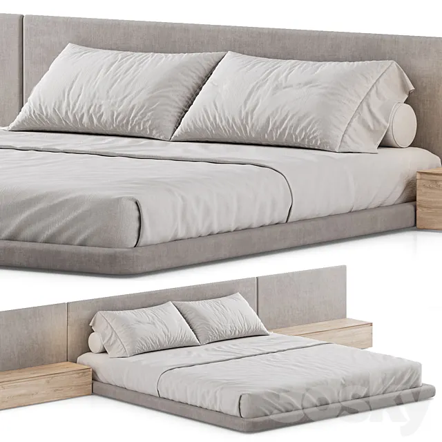 Double bed 05 3D Model