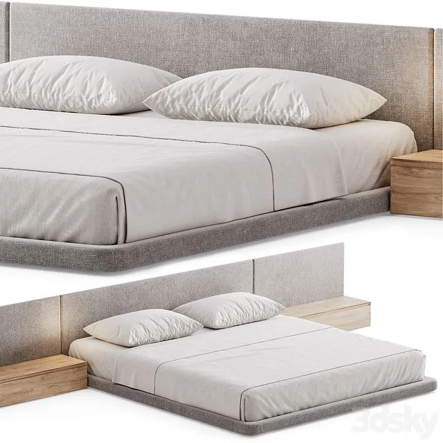 Double bed 07 3D Model