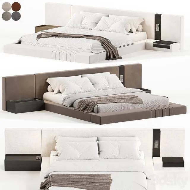 Double bed 13 3D Model