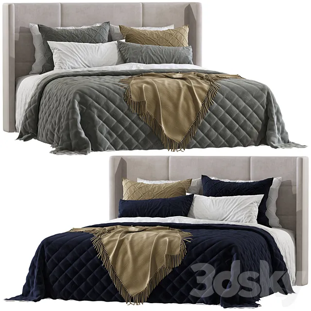 Double bed 131 3D Model