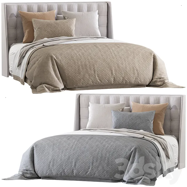 Double bed 138 3D Model