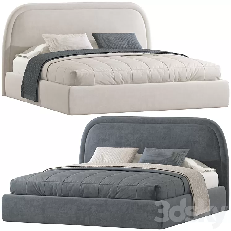 Double bed 150. 3D Model Free