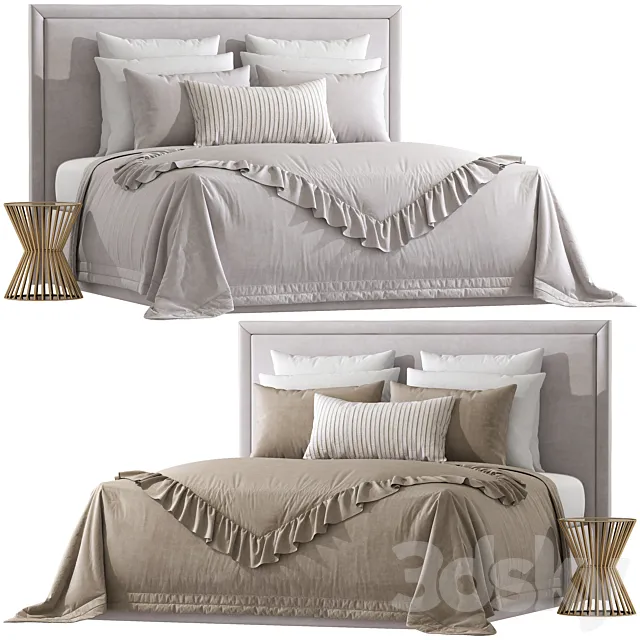 Double bed 153 3D Model