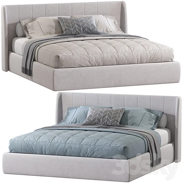 Double bed 167 3D Model