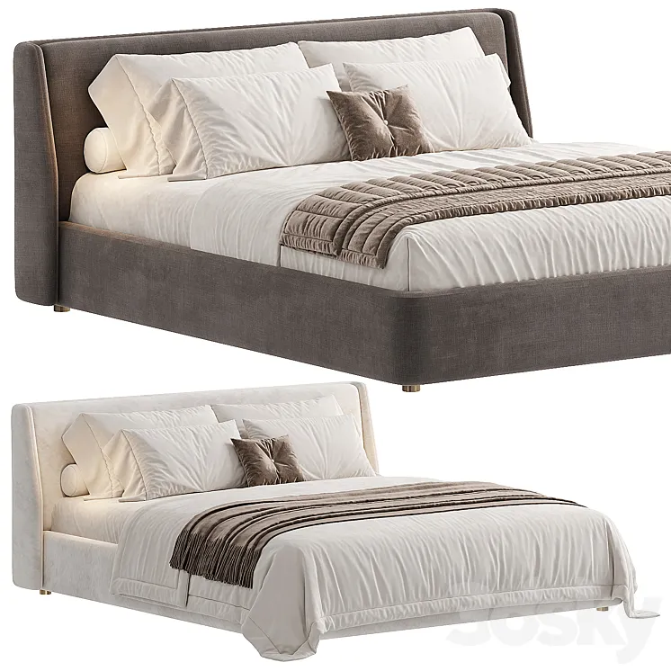 Double bed 3 Bed Vittoria area 3D Model Free