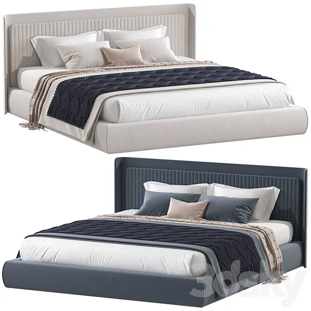 Double bed 73 3D Model