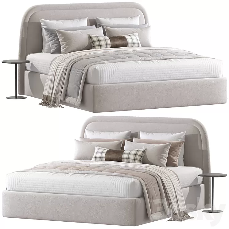 Double bed 77. 3D Model Free