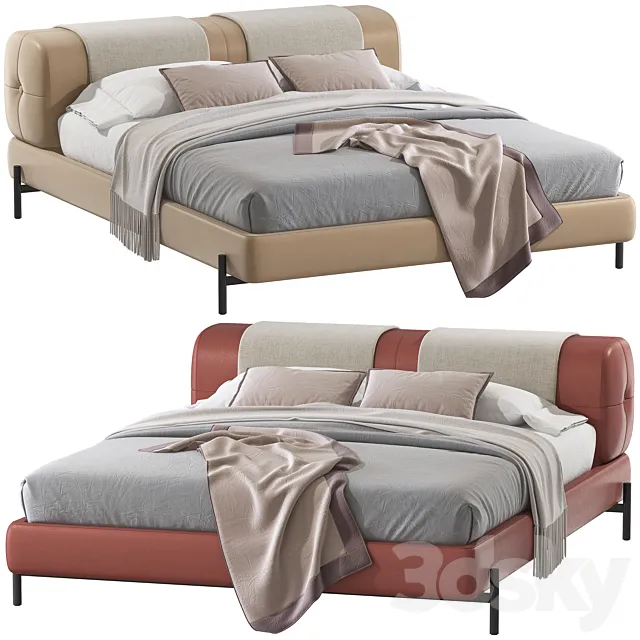 Double bed 85. 3D Model
