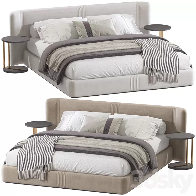 Double bed 96. 3D Model Free