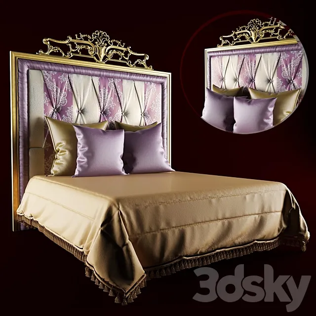 Double bed Meroni. Lifestyle Collection 3DModel