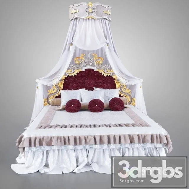 Double Bed Modenese Gastone 3D Model Free