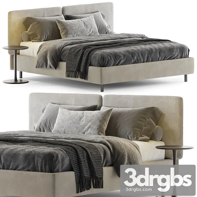 Double Bed Twils Frick Round 2 3D Model Free