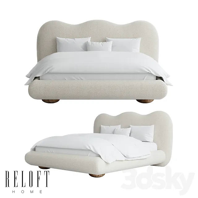 Double bed WAVE 3D Model