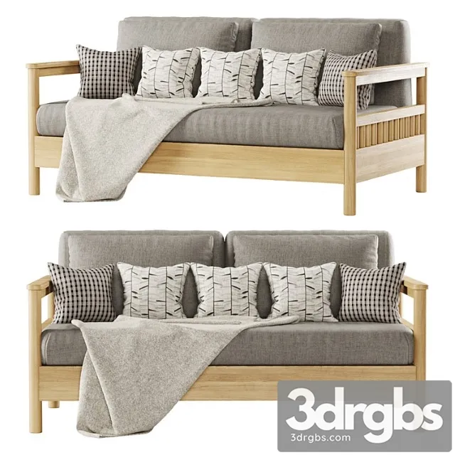 Double garden sofa 3D Model Free