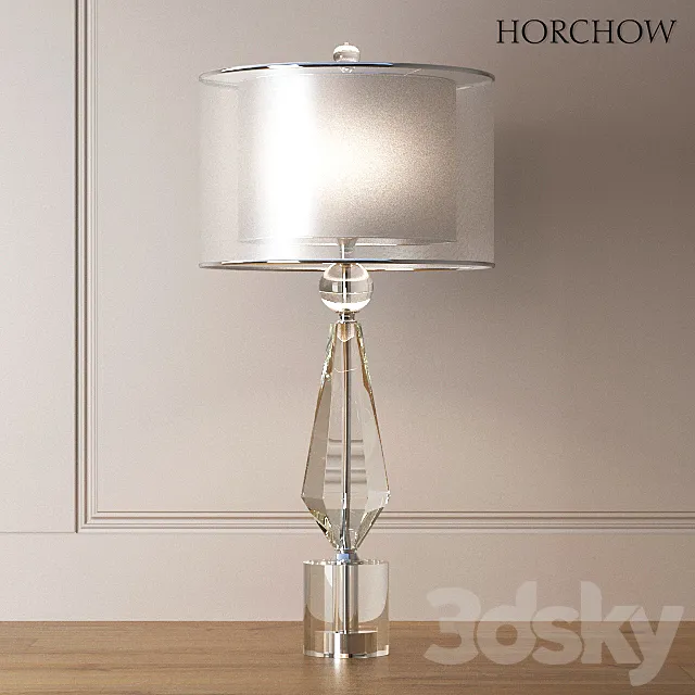 Double Shade Crystal Lamp 3D Model