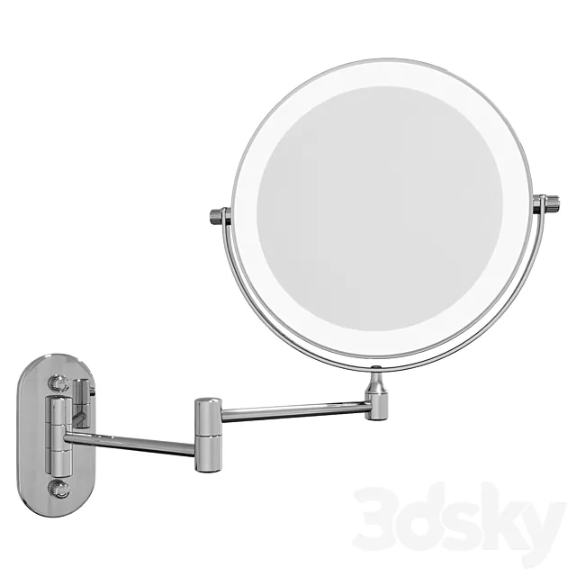 Double-sided cosmetic wall mirror 3D Model