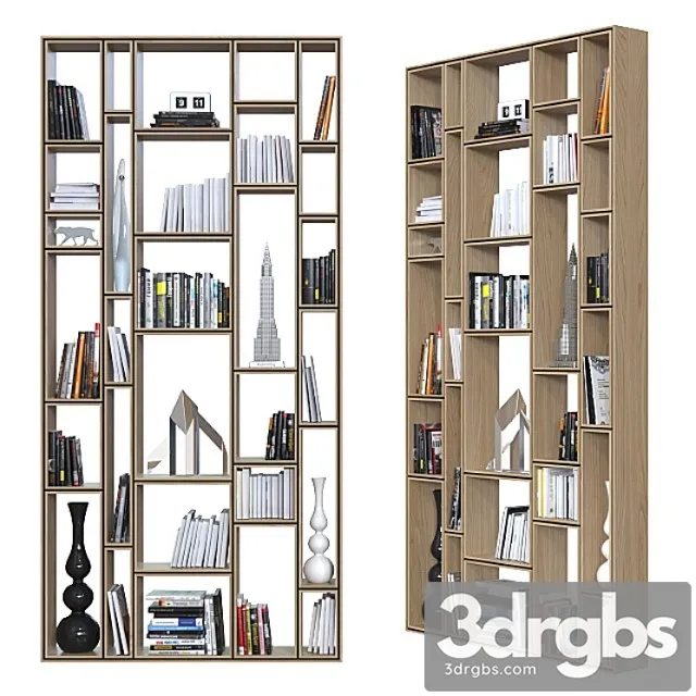 Double-sided shelving 013. 2 3D Model Free