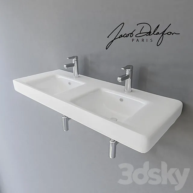 Double sink Jacob Delafon Odeon Up 3D Model