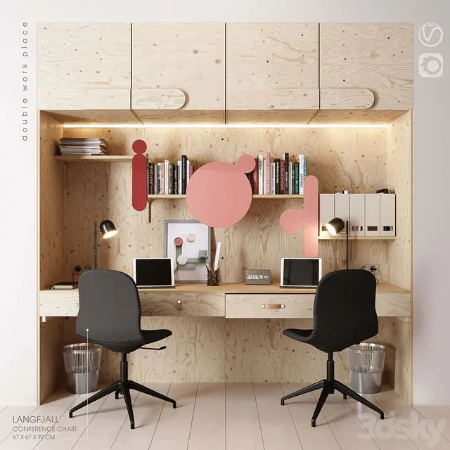 Double_WORK_PLACE 3D Model