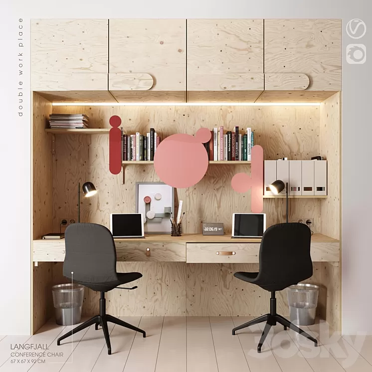 Double_WORK_PLACE 3D Model