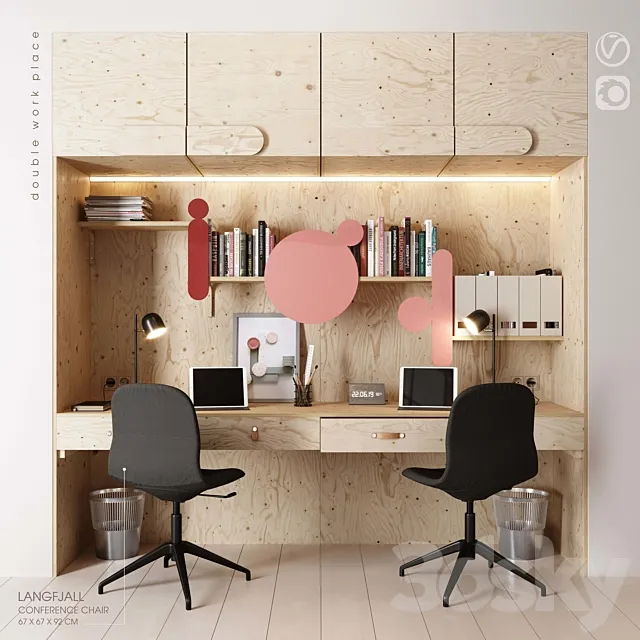 Double_WORK_PLACE 3DModel