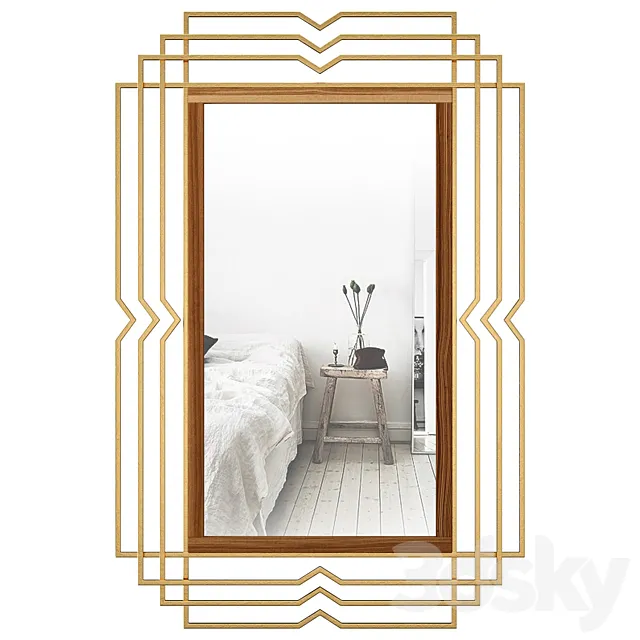 Downer Accent Mirror W000401910 3D Model