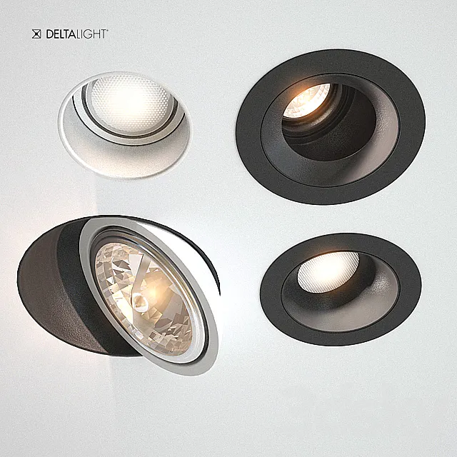 Downlights delta light 5 types 02 3DModel