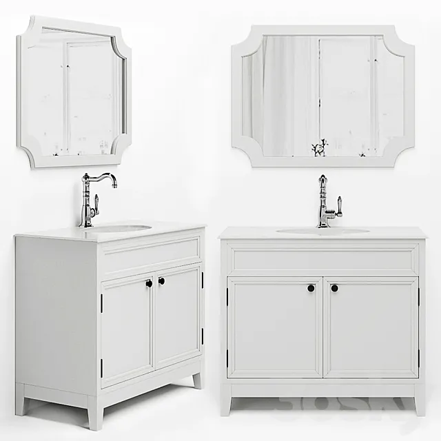 Downton small bathroom cabinet Dantone Home 3D Model