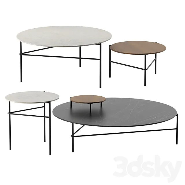 DOWNTOWN Coffee Tables by Omelett Editions 3DModel