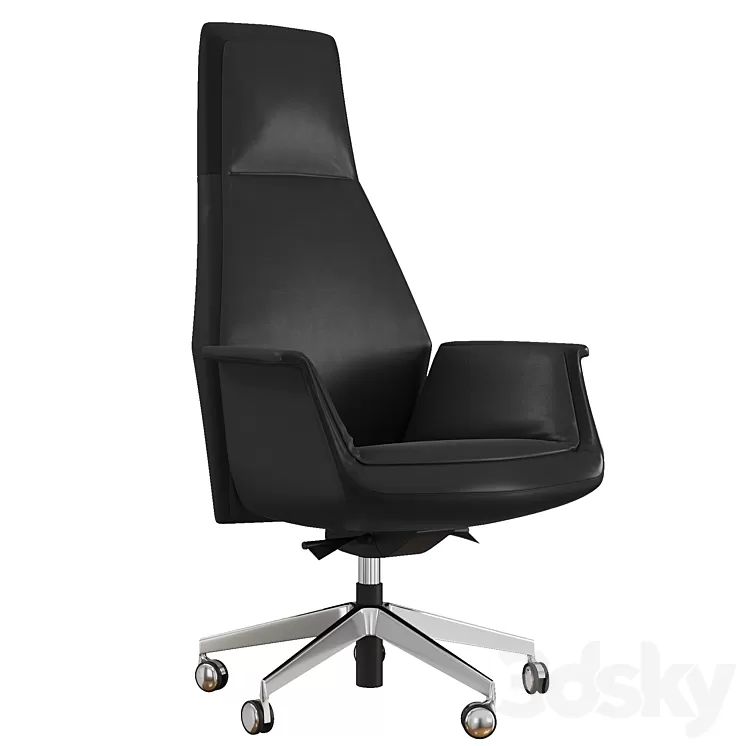 Downtown Italian Executive Chair by Poltrona Frau 3D Model