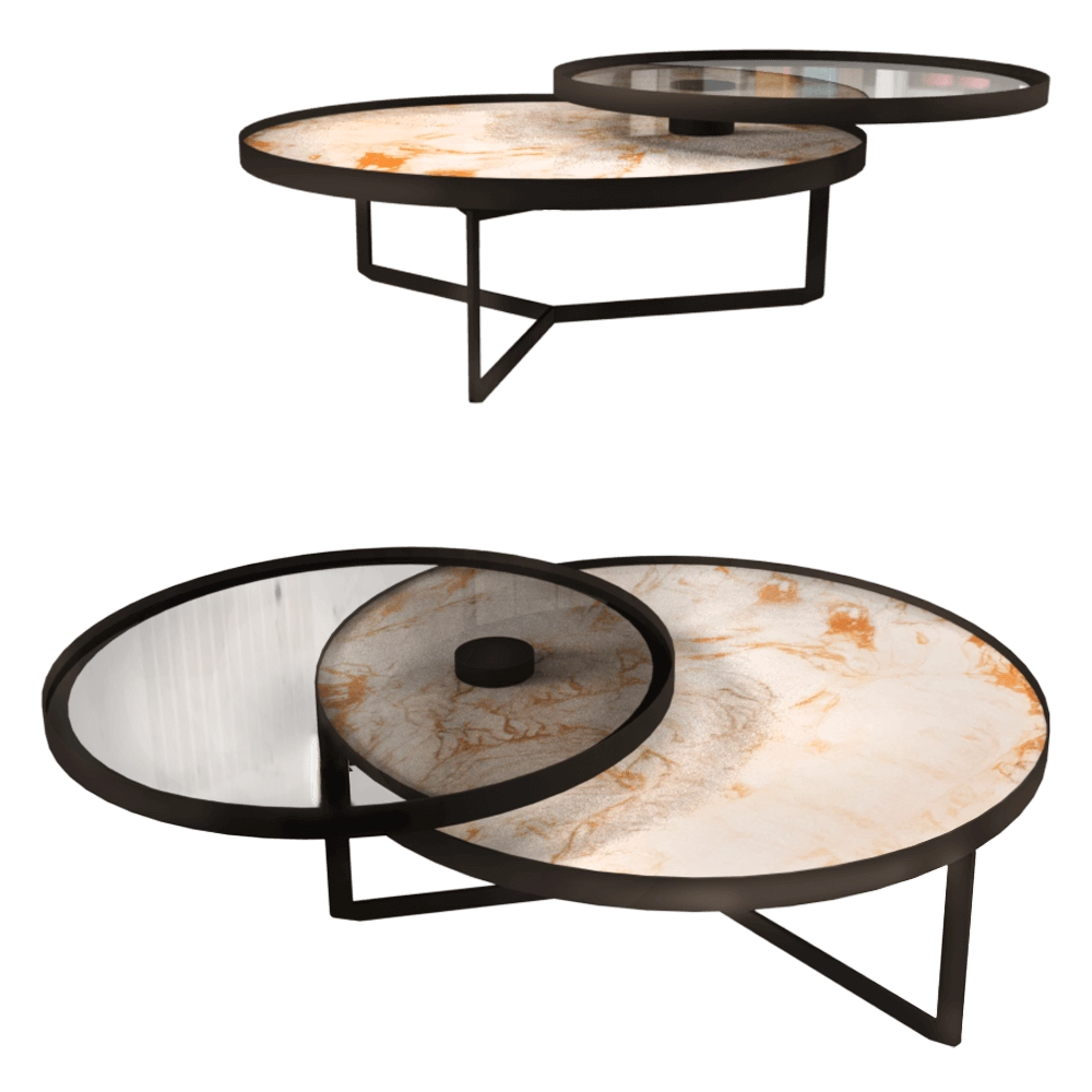 Draenert - Coffee table Nebra Swiel top 3D Model